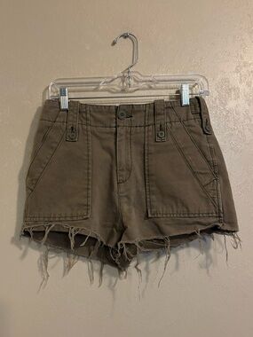 Free People Cutoff Cargo shorts sz 2